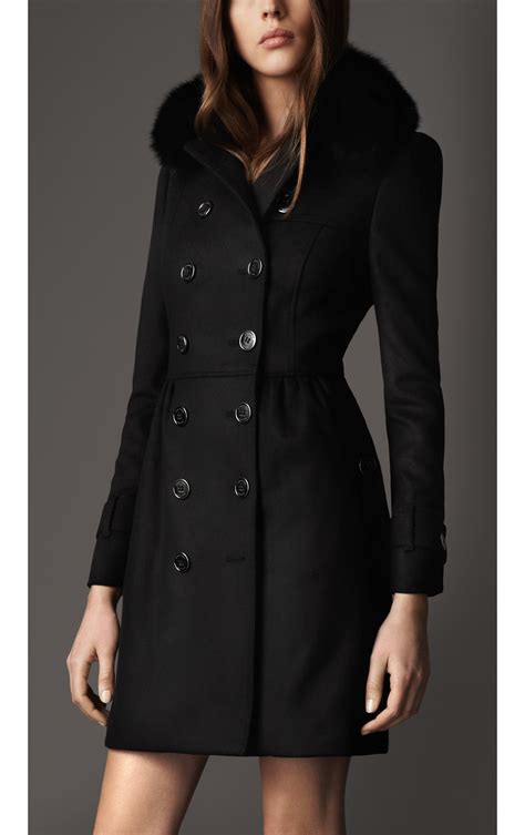 burberry fur jacket|burberry trench coat women long.